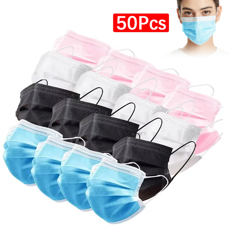 Disposable Mask Blue - 50개 3층 마스크 페이스 마스크 멜트